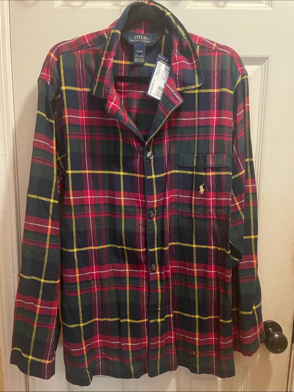 Polo by Ralph Lauren Red, Green & Yellow Plaid Flannel Shirt